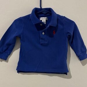 Ralph Lauren Kids Polo Shirt in Blue with Red Logo boys